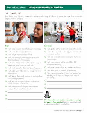 Lifestyle and Nutrition Checklist PDF Thumbnail
