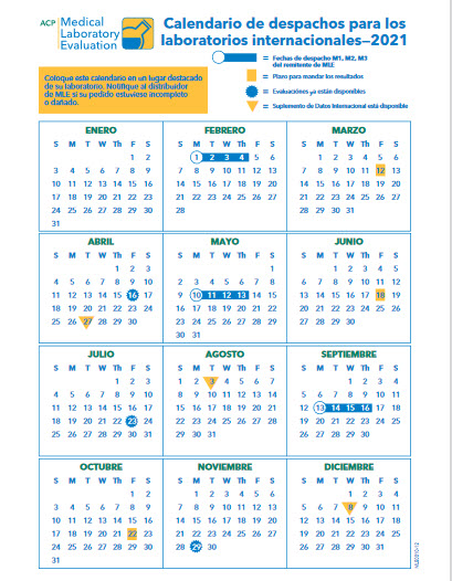 2021 MLE Calendario de despachos